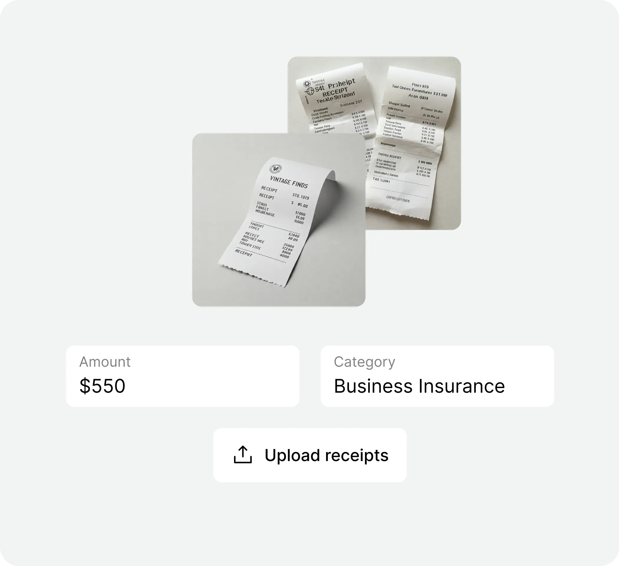 Upload receipts