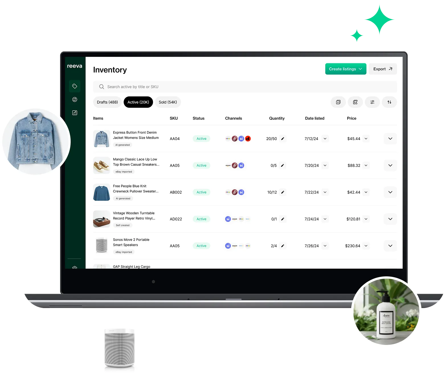 Reeva platform interface